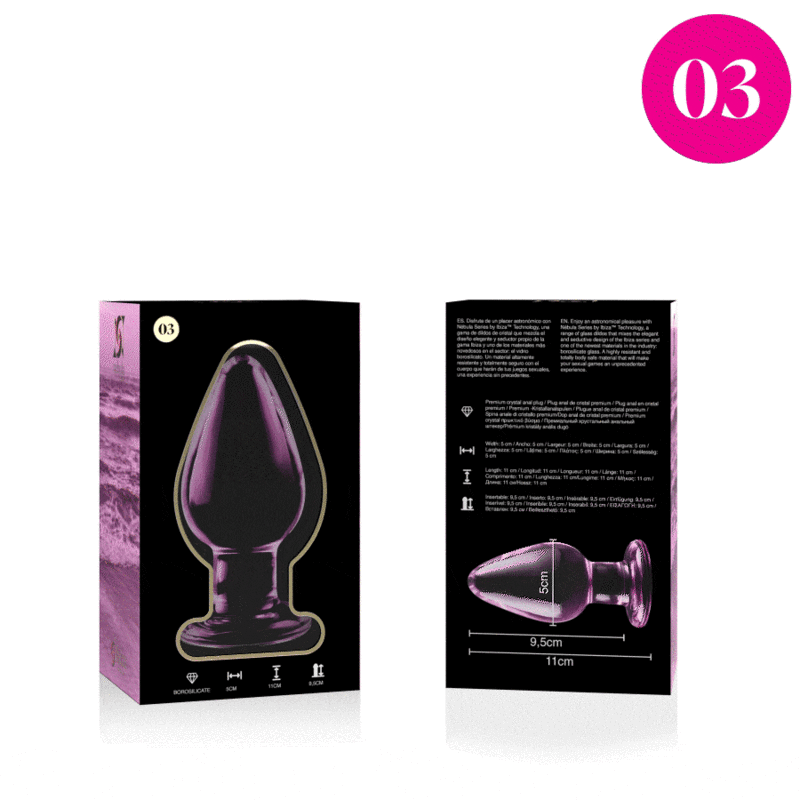 Nebula Series by Ibiza-Modello 3 Plug in Cristallo 11 x 5 cm · Accessori BDSM (imaginea 5)