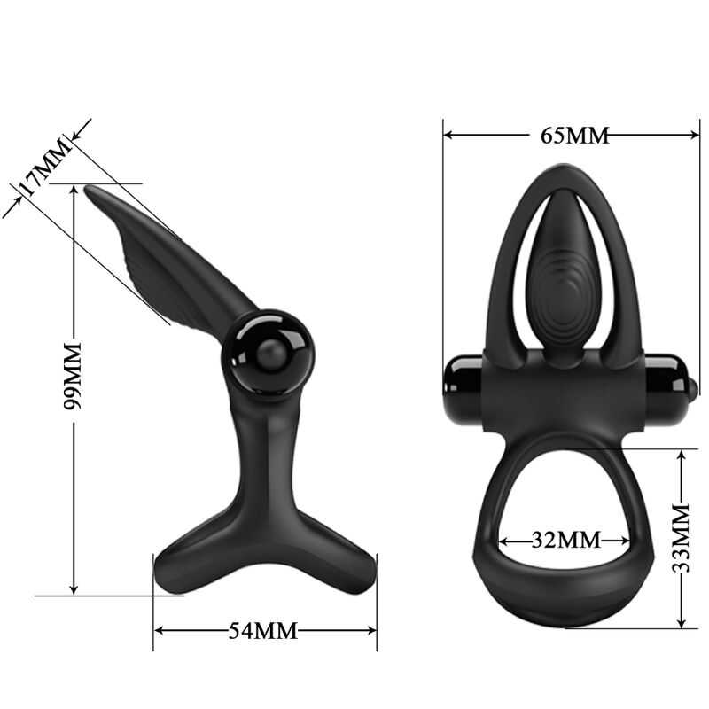 For Him-Anello Vibrante 10 Vibrazioni Silicone Nero-10 velocità 3 For Him-Anello Vibrante 10 Vibrazioni Silicone Nero-10 velocità — PRETTY LOVE · Anelli & Guaine per pene (imaginea 3)