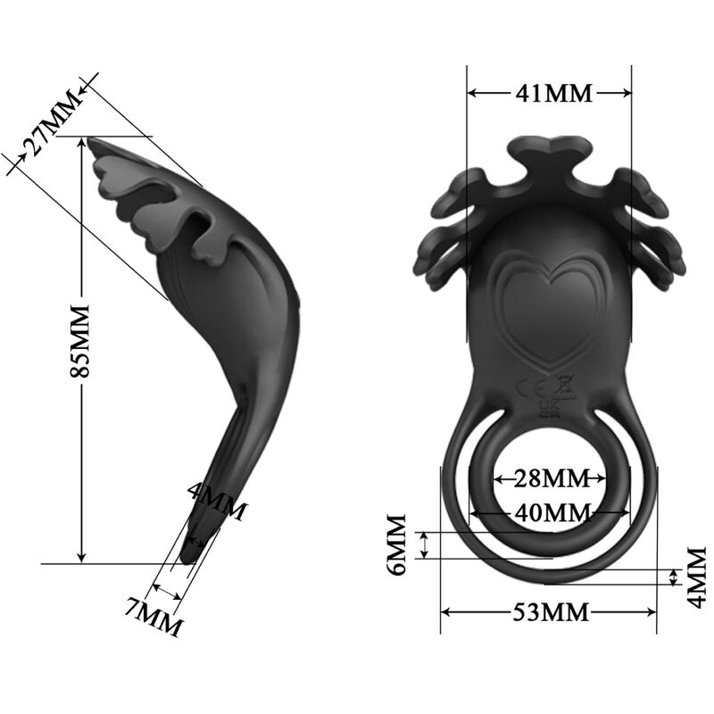 For Him-Ruben Anello Vibrante 7 Vibrazioni, Silicone Nero-7 velocità 8 For Him-Ruben Anello Vibrante 7 Vibrazioni, Silicone Nero-7 velocità — PRETTY LOVE · Anelli & Guaine per pene (imaginea 8)