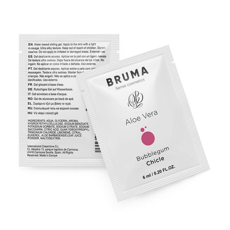Bruma-Gel antiscivolo Aloe Vera Aroma Bubblegum 6 ml 1 Bruma-Gel antiscivolo Aloe Vera Aroma Bubblegum 6 ml · Lubrificanti