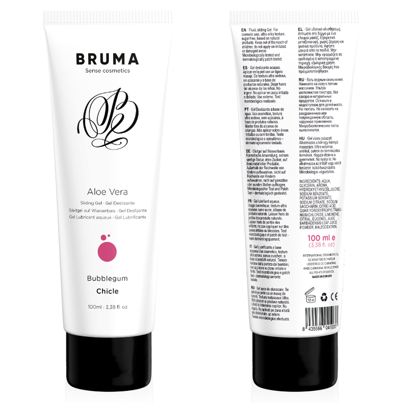 Bruma-Gel Lubrificante Aloe Vera Aroma Bubblegum 100 ml