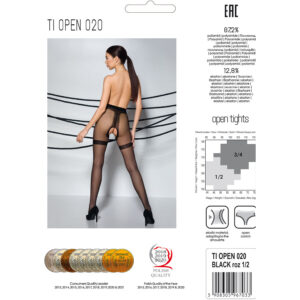 Passion-Tiopen 020 Calze Stay-up Neri/(20 Den) · Lingerie sexy donna (imaginea 5)
