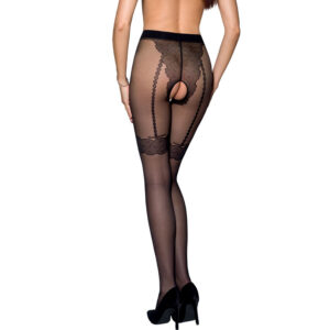 Passion-Tiopen 016 Calze Nere/(20 Den) · Lingerie sexy donna (immagine 3)