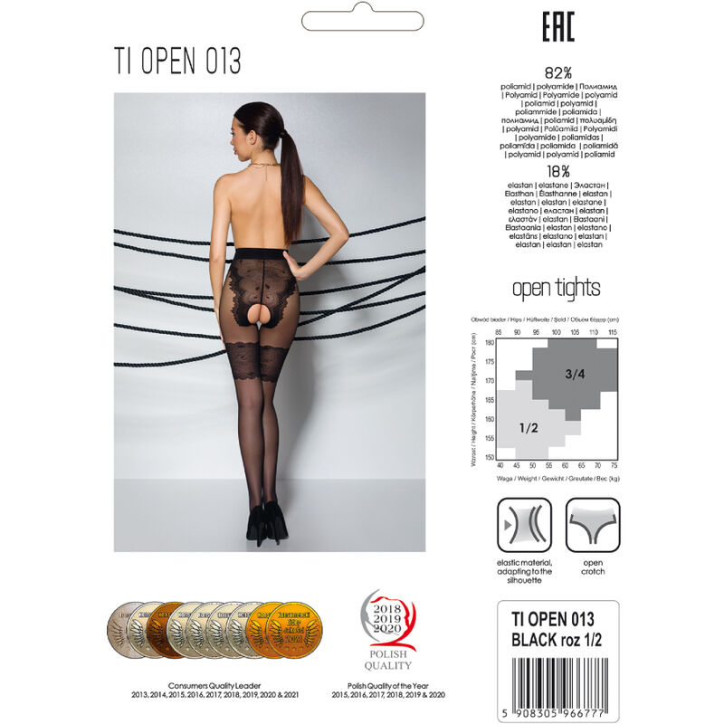 Passion-Tiopen 013 Calze Nere 20/40 Den · Lingerie sexy donna (immagine 5)