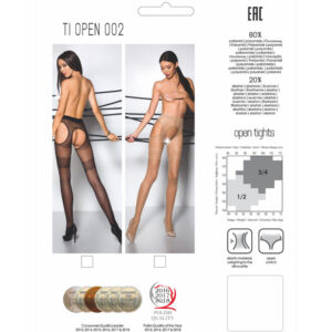 Passion-Tiopen 002 Calze/(20 Den) Nero · Lingerie sexy donna (immagine 5)