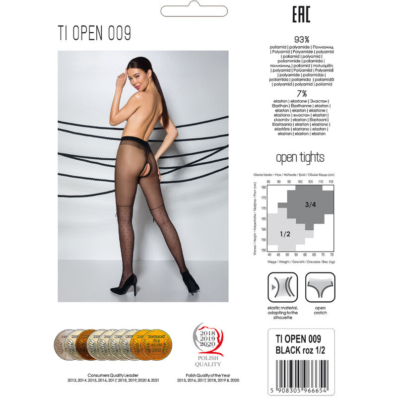 Passion-Tiopen 009 Calze Nere 20 Den · Lingerie sexy donna (immagine 4)