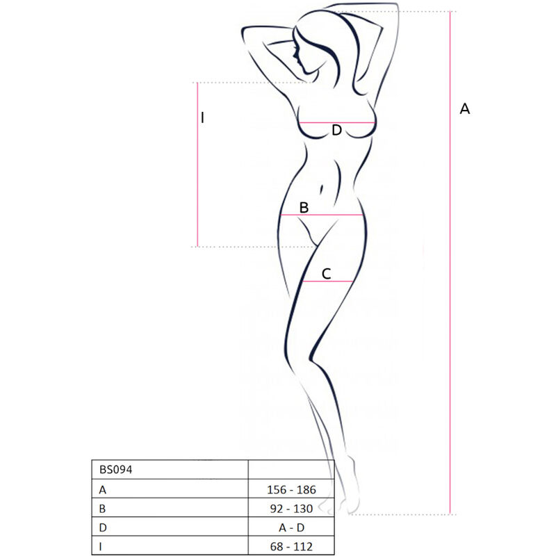 Passion-BS094 Bodystocking One Size 38 Passion-BS094 Bodystocking One Size · Lingerie sexy donna (imaginea 3)