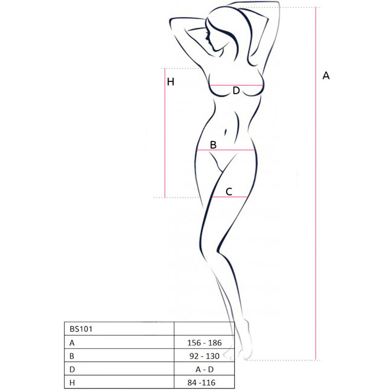 Passion-BS101 Bodystocking · Lingerie sexy donna (imaginea 2)