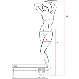Passion-S027 Calze con Apertura e Giardino · Lingerie sexy donna (immagine 3)