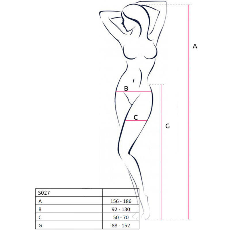 Passion-S027 Calze con Apertura e Giardino · Lingerie sexy donna (immagine 3)