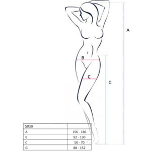 Passion-S030 Calze con Decoupage · Lingerie sexy donna (immagine 4)