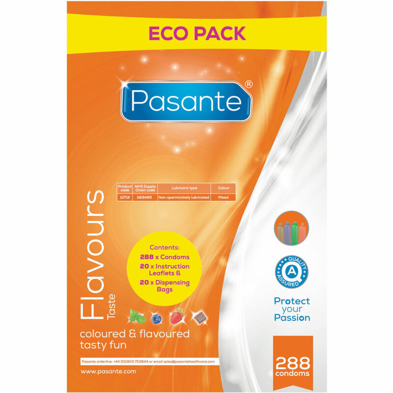 Pasante-Confezione Eco Preservativo Aromatizzato, 288 Pezzi-Lattice · Preservativi