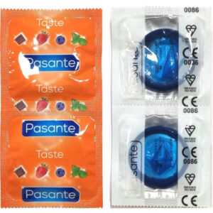 Pasante-Preservativi Aroma Mirtillo, Pacchetto 144 Pezzi