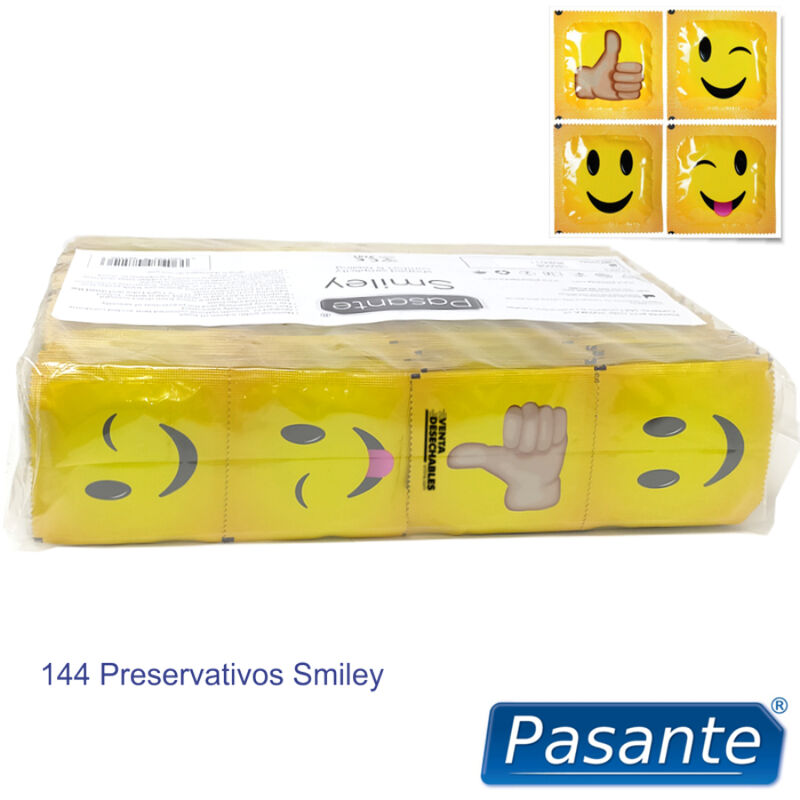 Pasante-Preservativo Smiley, Sacchetto 144 Pezzi-Latex 2 Pasante-Preservativo Smiley, Sacchetto 144 Pezzi-Latex · Preservativi (imaginea 2)