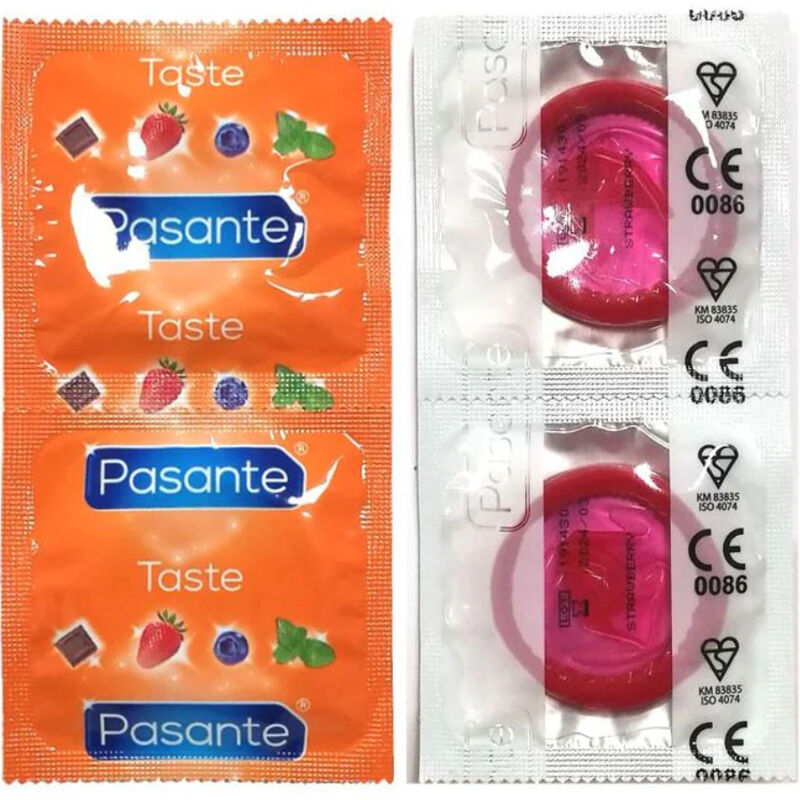 Pasante-Preservativi con Aroma di Fragola, Pacchetto 144 Pezzi-Lattice