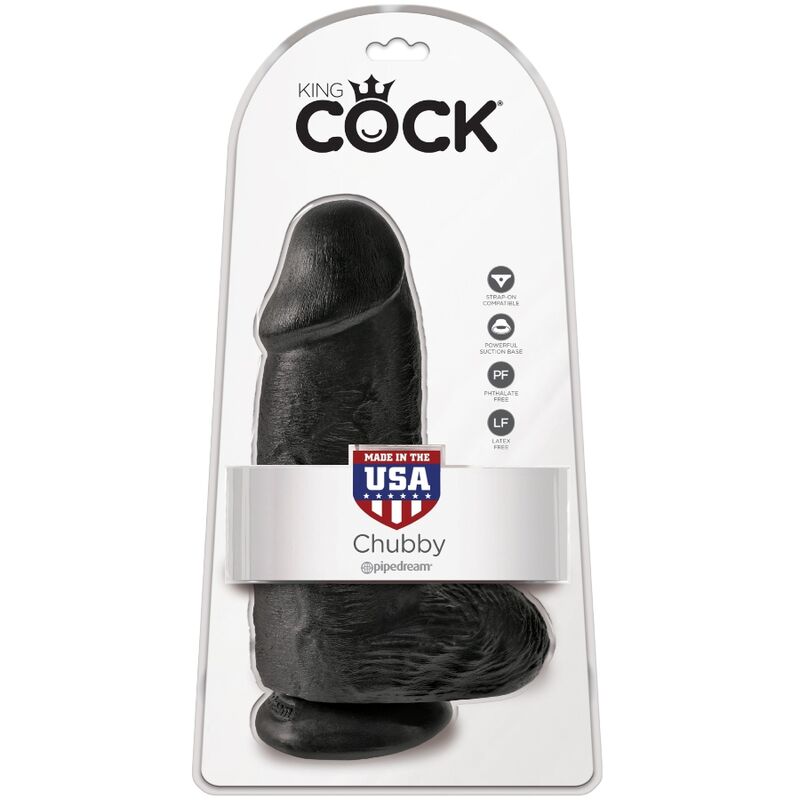 King Cock-Chubby Penis Realist 23 cm Nero-PVC, Ventosa 2 King Cock-Chubby Penis Realist 23 cm Nero-PVC, Ventosa — PIPEDREAMS · Dildo & Stimolatori (imaginea 2)