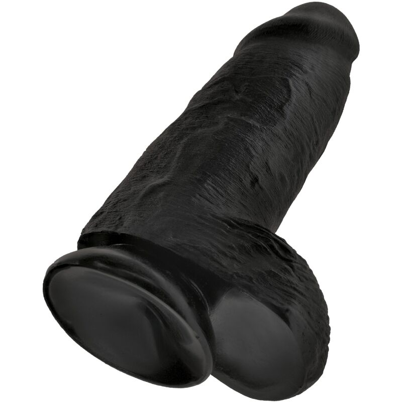 King Cock-Chubby Penis Realist 23 cm Nero-PVC, Ventosa — PIPEDREAMS · Dildo & Stimolatori (imaginea 6)