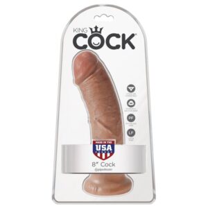 King Cock-Pene Realist 19.5 cm Caramel-PVC, Impermeabile, Ventosa — PIPEDREAMS · Dildo & Stimolatori (imaginea 5)