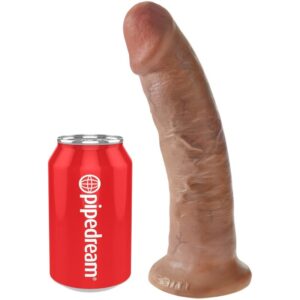 King Cock-Penis Realist 21.7 cm Caramel-PVC, Impermeabile, Ventosa