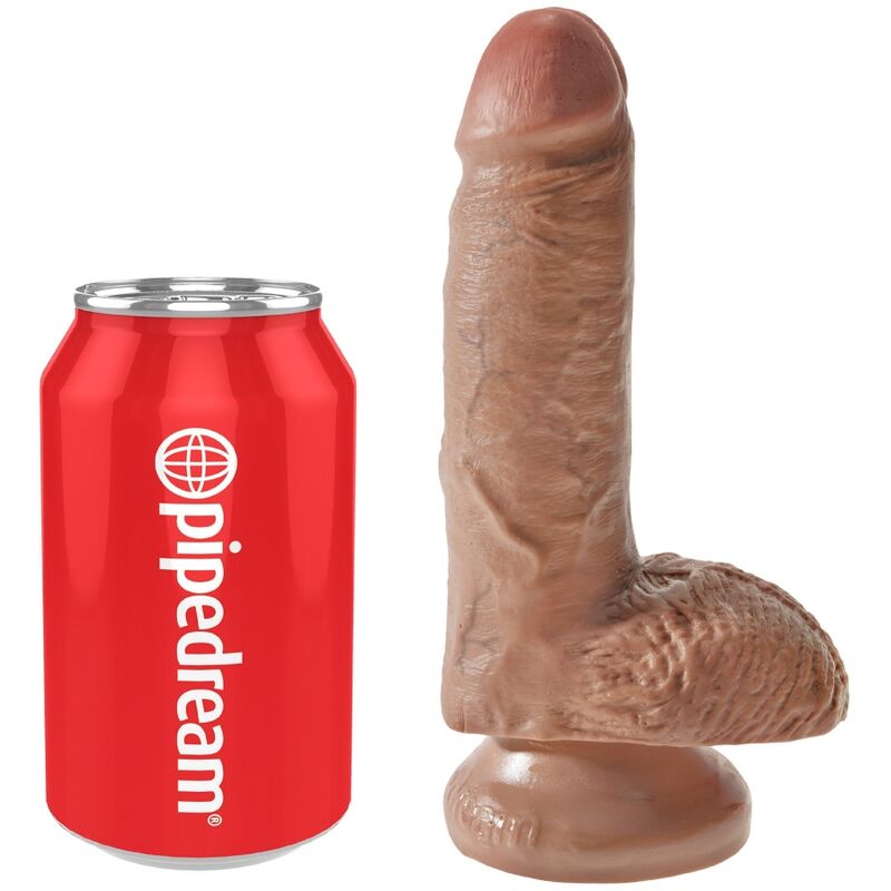 King Cock-Dildo realistico con testicoli 13.2 cm Caramel-PVC — PIPEDREAMS · Dildo & Stimolatori