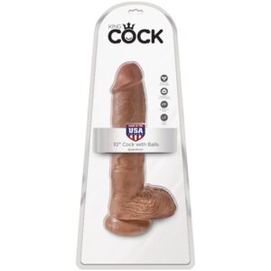King Cock-Pene Realistico con Testicoli 19.8 cm Caramel-PVC — PIPEDREAMS · Dildo & Stimolatori (imaginea 2)
