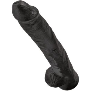 King Cock-Pene realistico con testicoli 30.5 cm Nero-PVC, Ventosa — PIPEDREAMS · Dildo & Stimolatori (immagine 4)