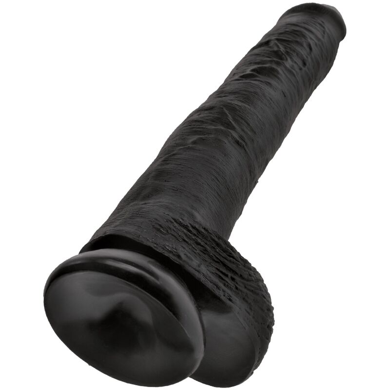 King Cock-Pene realistico con testicoli 30.5 cm Nero-PVC, Ventosa — PIPEDREAMS · Dildo & Stimolatori (immagine 5)