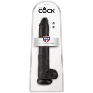 King Cock-Pene realistico con testicoli 30.5 cm Nero-PVC, Ventosa — PIPEDREAMS · Dildo & Stimolatori (immagine 6)