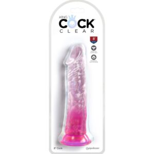 King Cock-Dildo Realist Trasparente Rosa 19.7 cm con Ventosa — PIPEDREAMS · Dildo & Stimolatori (imaginea 2)