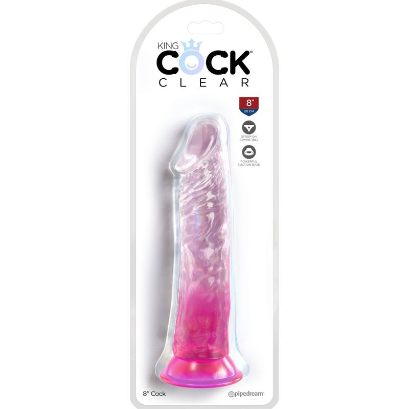 King Cock-Dildo Realist Trasparente Rosa 19.7 cm con Ventosa 2 King Cock-Dildo Realist Trasparente Rosa 19.7 cm con Ventosa — PIPEDREAMS · Dildo & Stimolatori (imaginea 2)