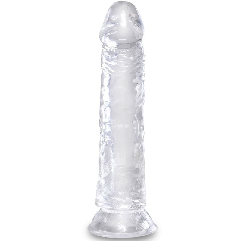 King Cock-Dildo Realist Trasparente 19.7 cm-TPE, impermeabile