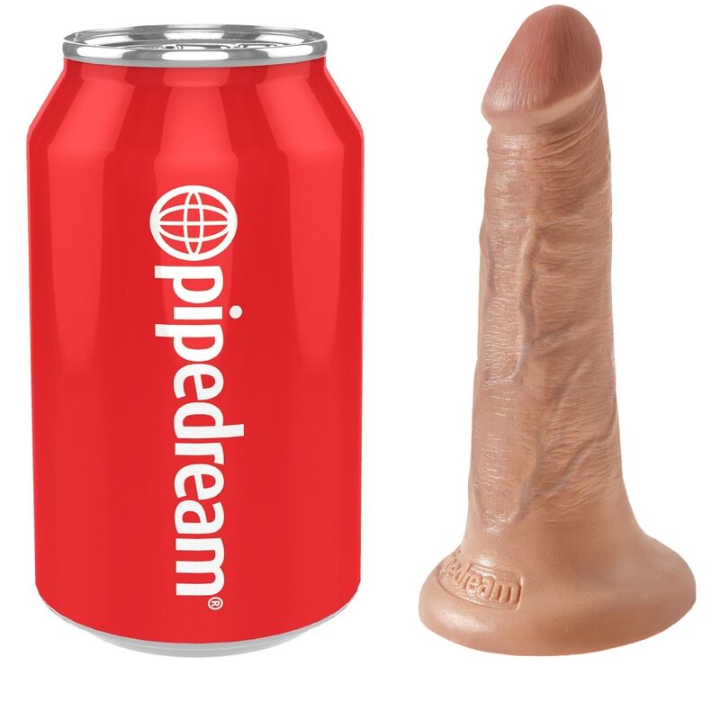 King Cock-Dildo Realist 12 cm Caramel-PVC, Ventosa