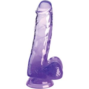 King Cock-Dildo Realist Trasparente Viola con testicoli 13.5 cm 3 King Cock-Dildo Realist Trasparente Viola con testicoli 13.5 cm — PIPEDREAMS · Dildo & Stimolatori