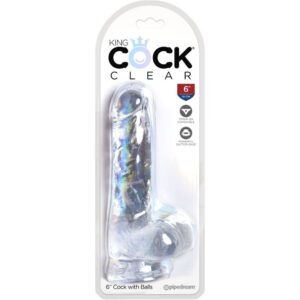 King Cock-Clear Pene Realistico Trasparente con Testicoli 13.5 cm — PIPEDREAMS · Dildo & Stimolatori (imaginea 4)