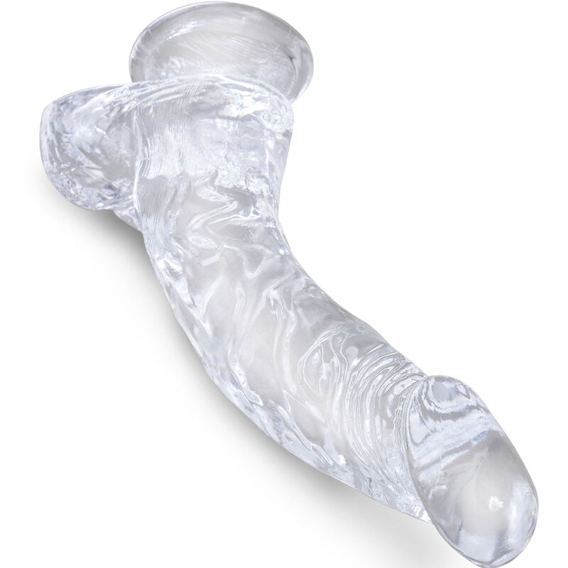 King Cock-Dildo curvo Trasparente con testicoli 16.5 cm 2 King Cock-Dildo curvo Trasparente con testicoli 16.5 cm — PIPEDREAMS · Dildo & Stimolatori (imaginea 2)