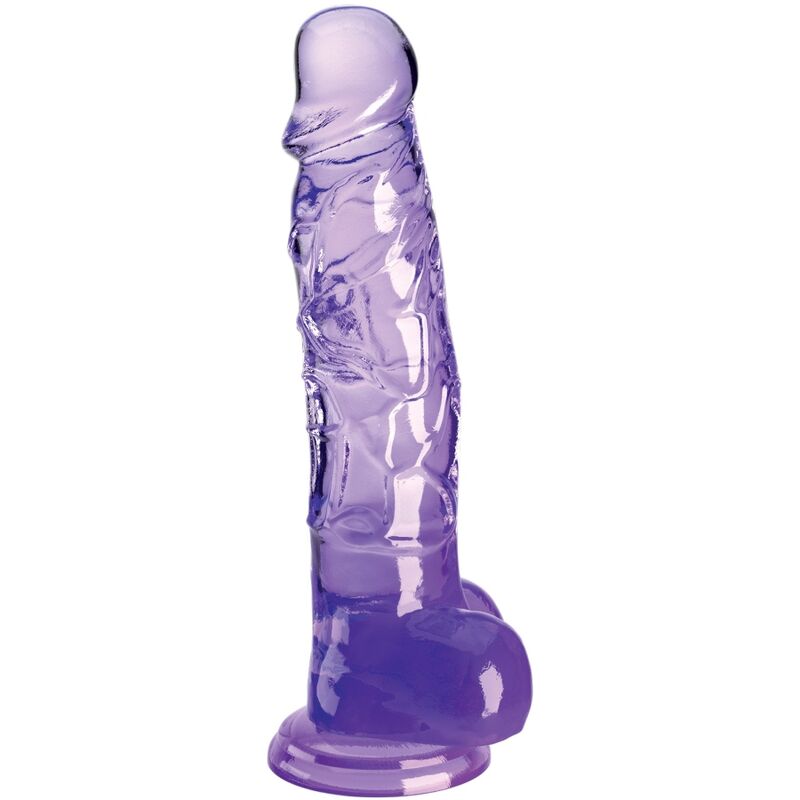 King Cock-Dildo Trasparente Viola con testicoli 16.5 cm 1 King Cock-Dildo Trasparente Viola con testicoli 16.5 cm — PIPEDREAMS · Dildo & Stimolatori