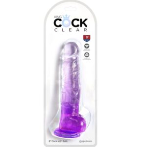 King Cock-Dildo Trasparente Viola con testicoli 16.5 cm 4 King Cock-Dildo Trasparente Viola con testicoli 16.5 cm — PIPEDREAMS · Dildo & Stimolatori (imaginea 2)