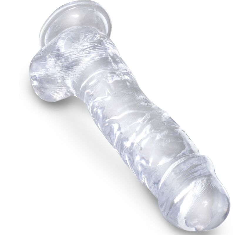 King Cock-Clear Penis Realistico con Testicoli 16.5 cm Trasparente-TPE 3 King Cock-Clear Penis Realistico con Testicoli 16.5 cm Trasparente-TPE — PIPEDREAMS · Dildo & Stimolatori (immagine 3)