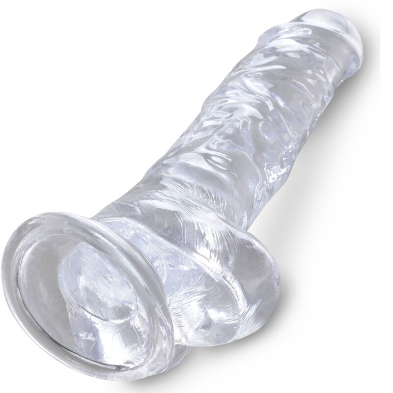 King Cock-Clear Penis Realistico con Testicoli 16.5 cm Trasparente-TPE 4 King Cock-Clear Penis Realistico con Testicoli 16.5 cm Trasparente-TPE — PIPEDREAMS · Dildo & Stimolatori (immagine 4)