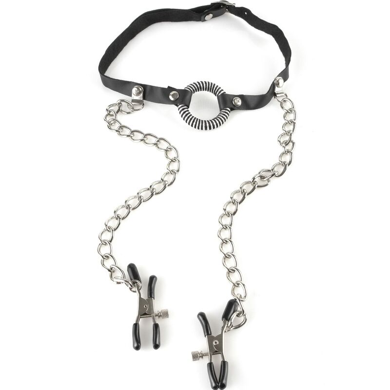 Fetish Fantasy Series-Pipedreams Gag con anello e morsetti · Accessori BDSM (immagine 4)