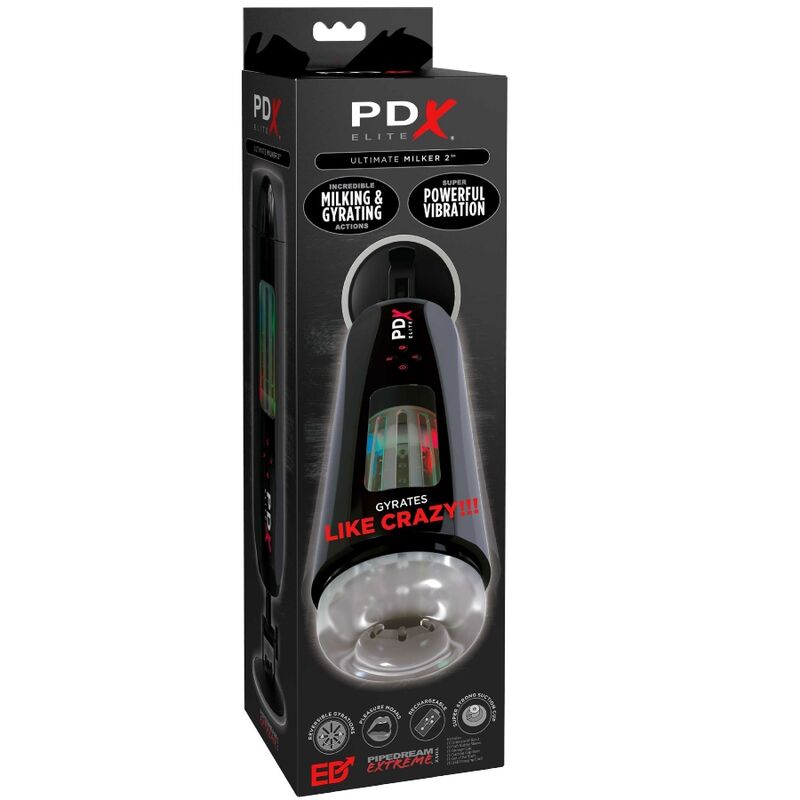 Pdx Elite-Stroker Ultimate Milker 2 Rotativo & Vibratore-TPE, 10 — PIPEDREAMS · Masturbatori (immagine 3)