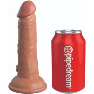 King Cock-Elite Dildo Realista di Silicone 15.2 cm Caramel-Ventosa