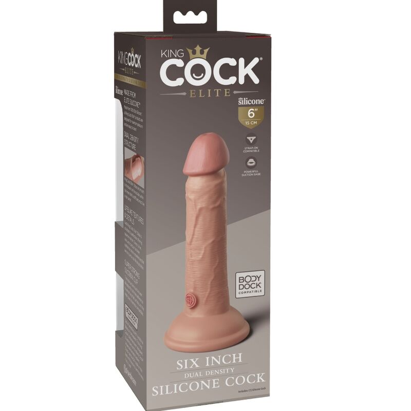 King Cock-Elite Dildo Realistico in Silicone 15.2 cm-Ventosa — PIPEDREAMS · Dildo & Stimolatori (imaginea 4)