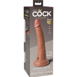 King Cock-Elite Dildo Realista in Silicone 17.8 cm Caramel-Ventosa — PIPEDREAMS · Dildo & Stimolatori (imaginea 4)