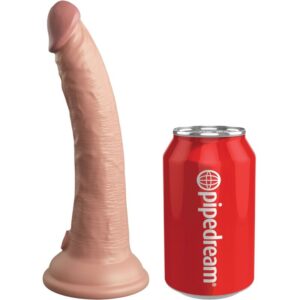 King Cock-Elite Dildo Realista in Silicone, 17.8 cm-Ventosa