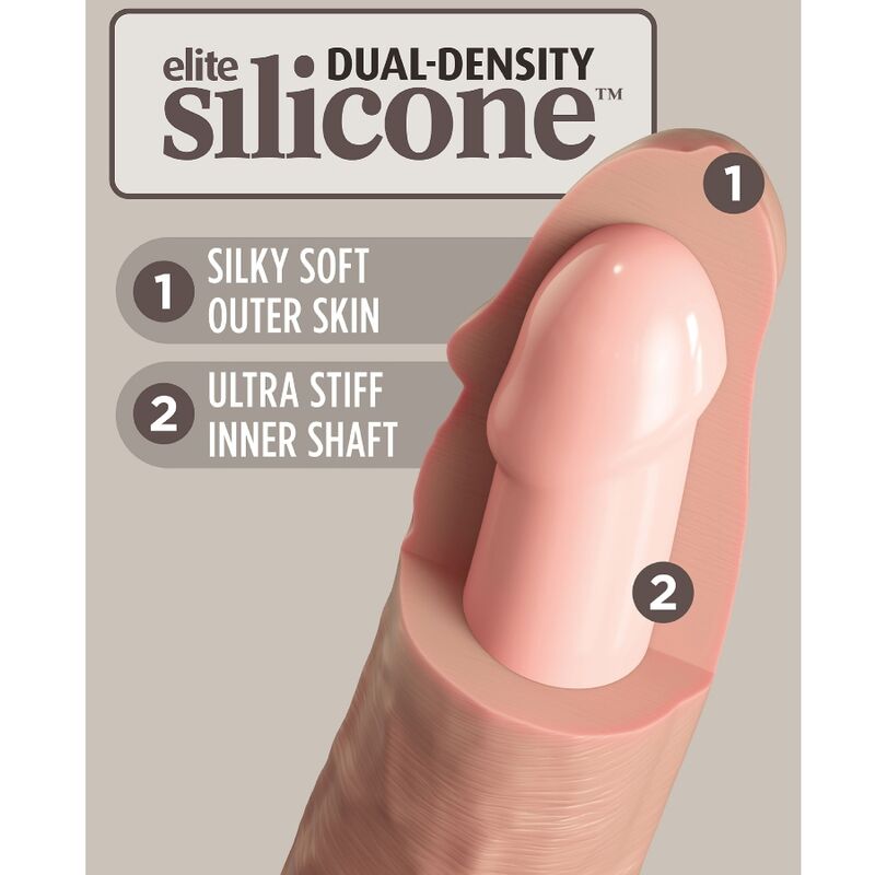 King Cock-Elite Dildo in Silicone Realistico 20.3 cm-Ventosa — PIPEDREAMS · Dildo & Stimolatori (imaginea 6)