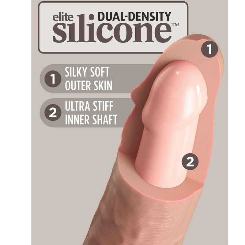 King Cock-Elite Dildo Realista in Silicone 25.4 cm-Ventosa — PIPEDREAMS · Dildo & Stimolatori (immagine 5)
