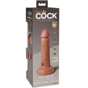 King Cock-Elite Dildo Realistico con Vibrazioni in Silicone 15.2 cm — PIPEDREAMS · Dildo & Stimolatori (immagine 3)
