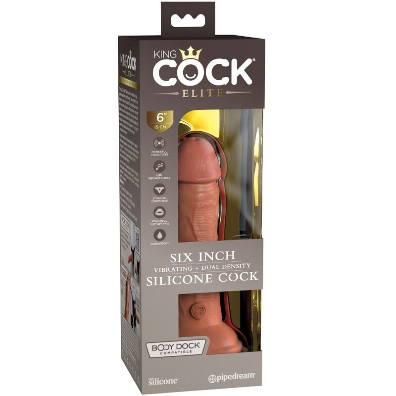 King Cock-Elite Dildo Realistico con Vibrazioni in Silicone 15.2 cm 2 King Cock-Elite Dildo Realistico con Vibrazioni in Silicone 15.2 cm — PIPEDREAMS · Dildo & Stimolatori (immagine 2)