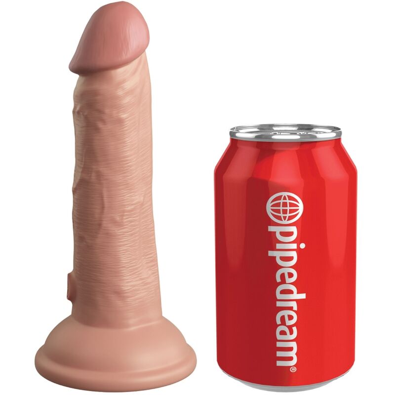 King Cock-Elite Dildo Realistico con Vibrazioni in Silicone, 15.2 cm